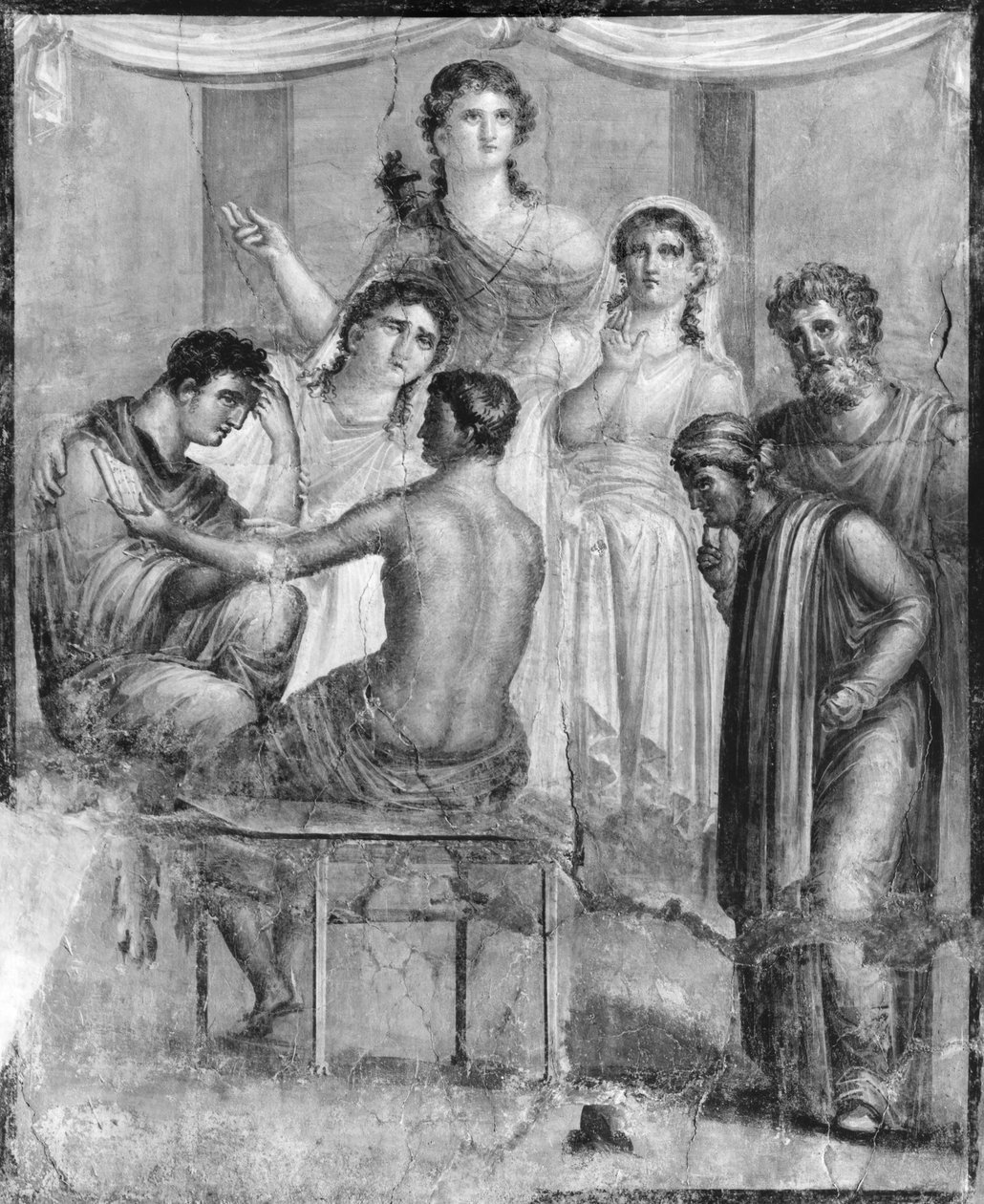 Admetus and Alcestis listening to the oracle, from Pompeii, House of the Tragic Poet   av Roman Roman