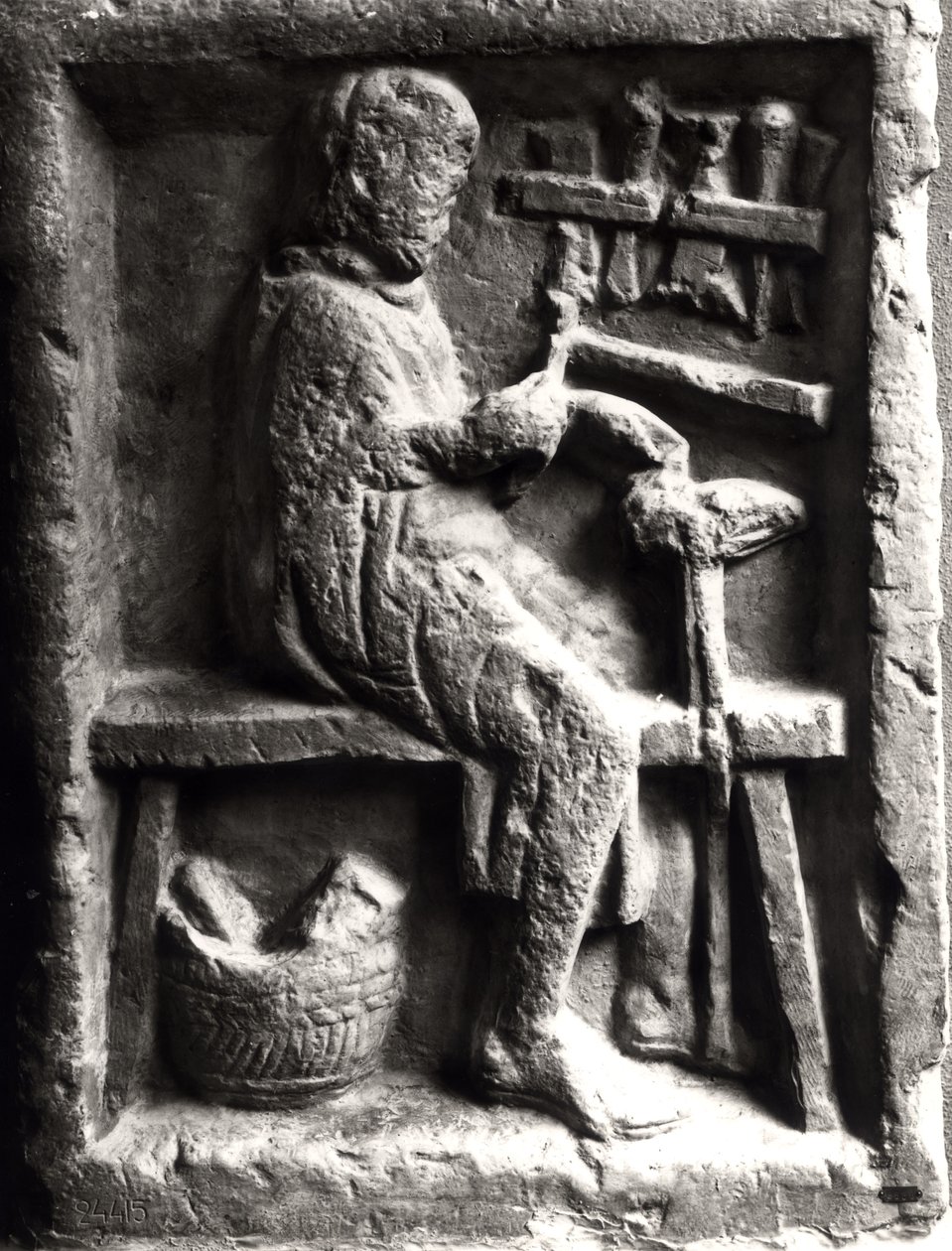 Skomakare på jobbet, relief från en romersk grav av Roman Roman