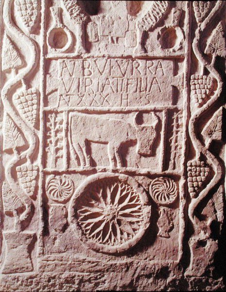Stela av Buturra, dotter till Viriathus (180-139 f.Kr.) chef för de spanska lusitanierna av Roman Roman