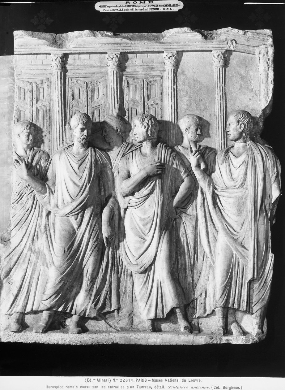 En grupp senatorer utanför Jupiters tempel (marmor) (se 261376 och 261377) av Roman