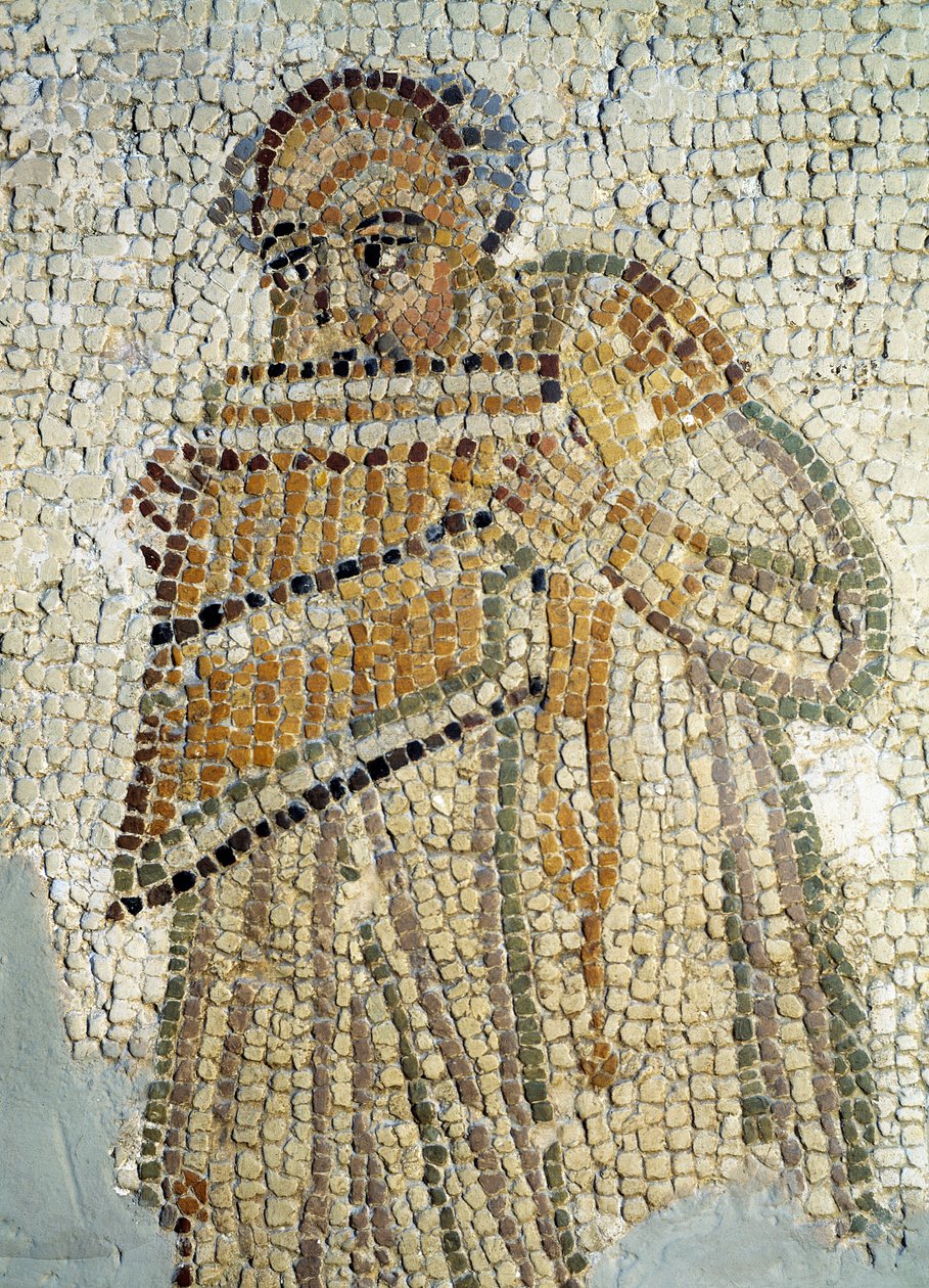 En panflöjtspelare (Mosaic av Roman