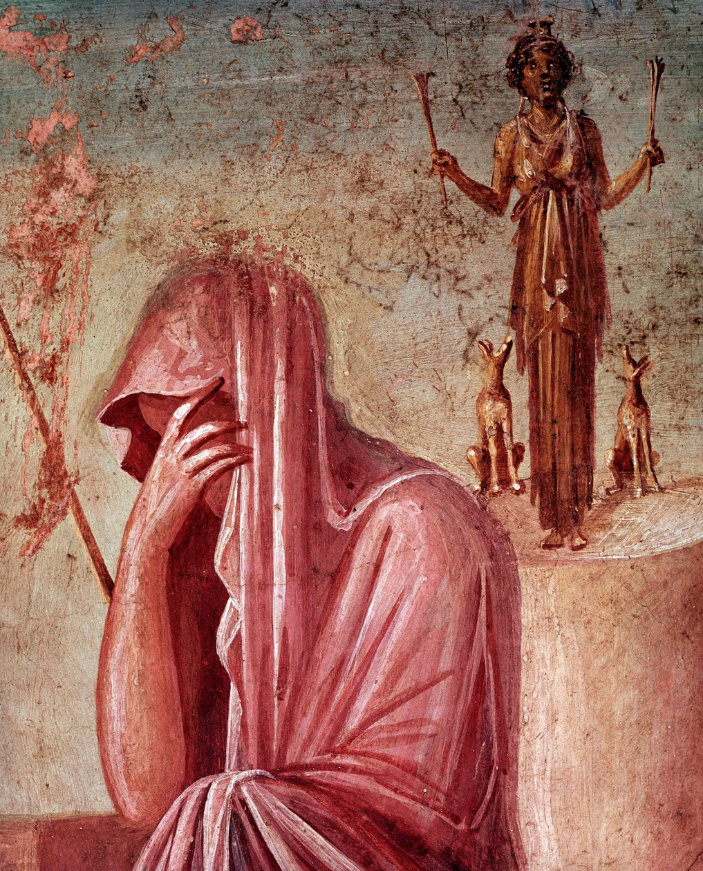Agamemnon, i offret av Iphigenia (fresk av Roman