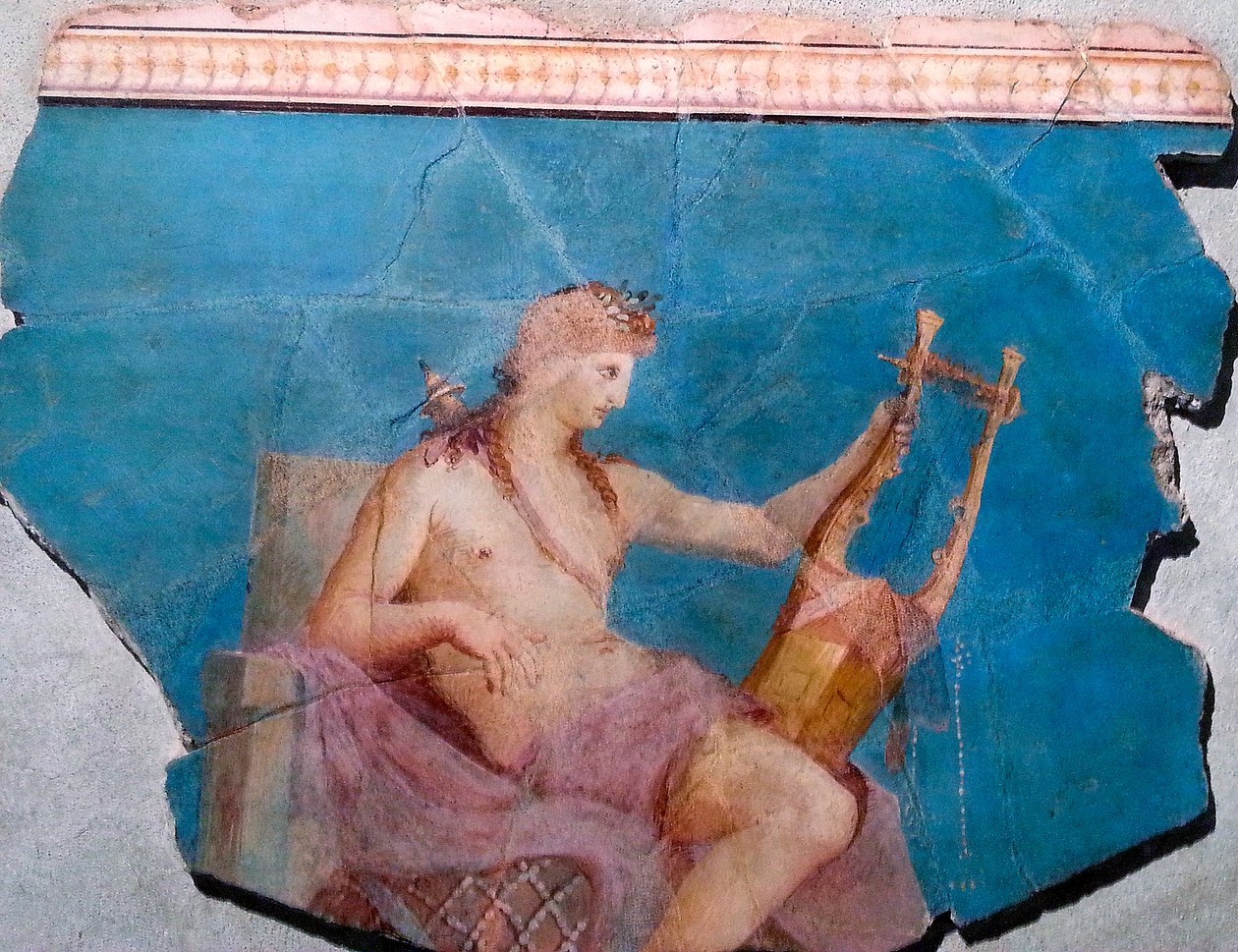 Apollon spelar lyra eller cithar, Rom av Roman