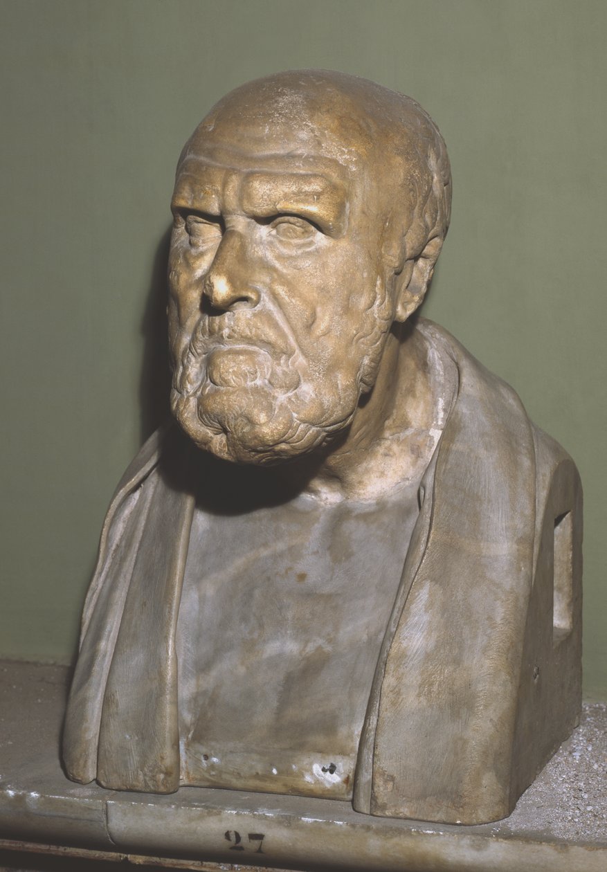 Byst av Chrysippus av Soli, romersk kopia av hellenistiskt original (marmor) av Roman