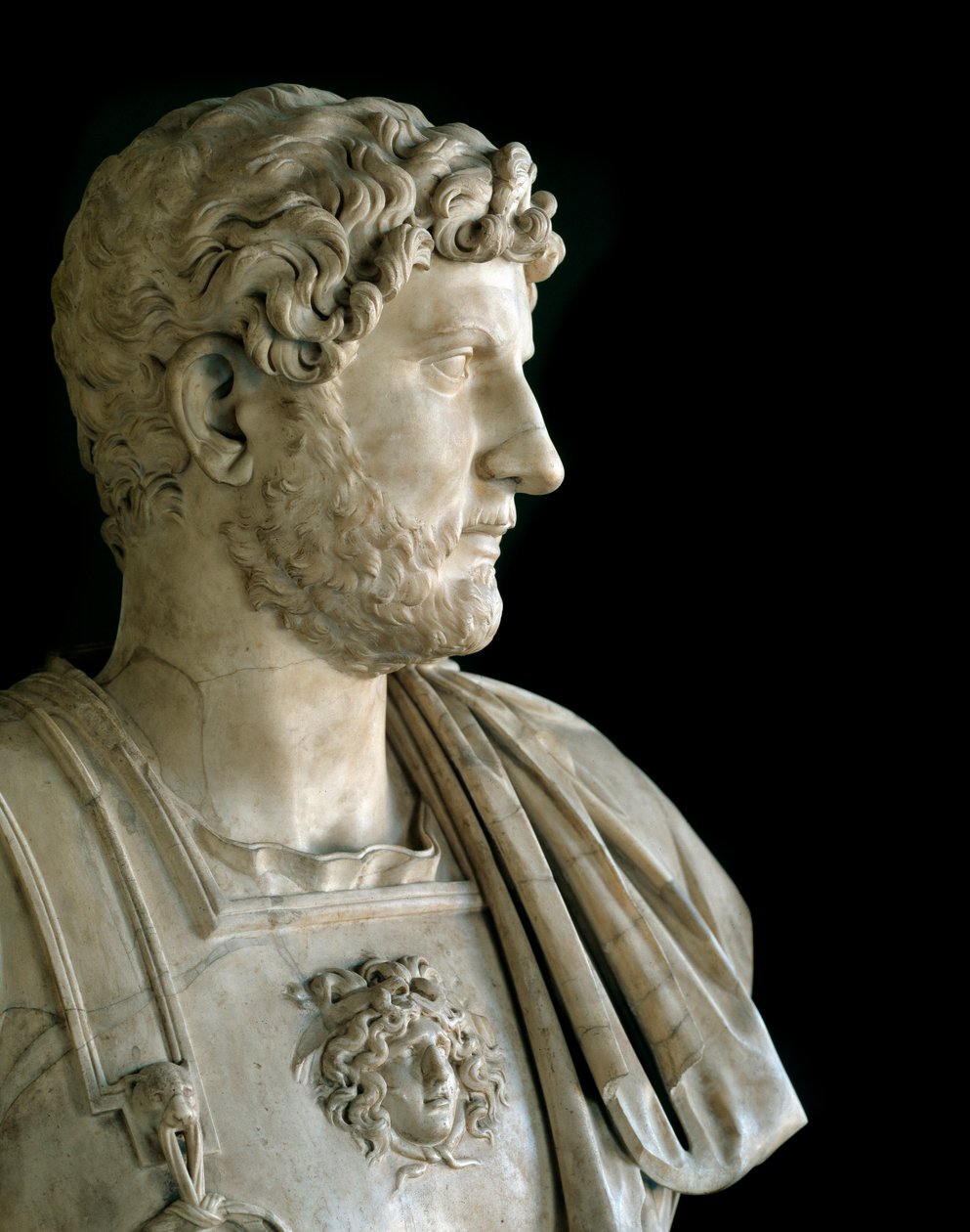 Byst av kejsar Hadrianus (marmorskulptur, 2:a århundradet) av Roman