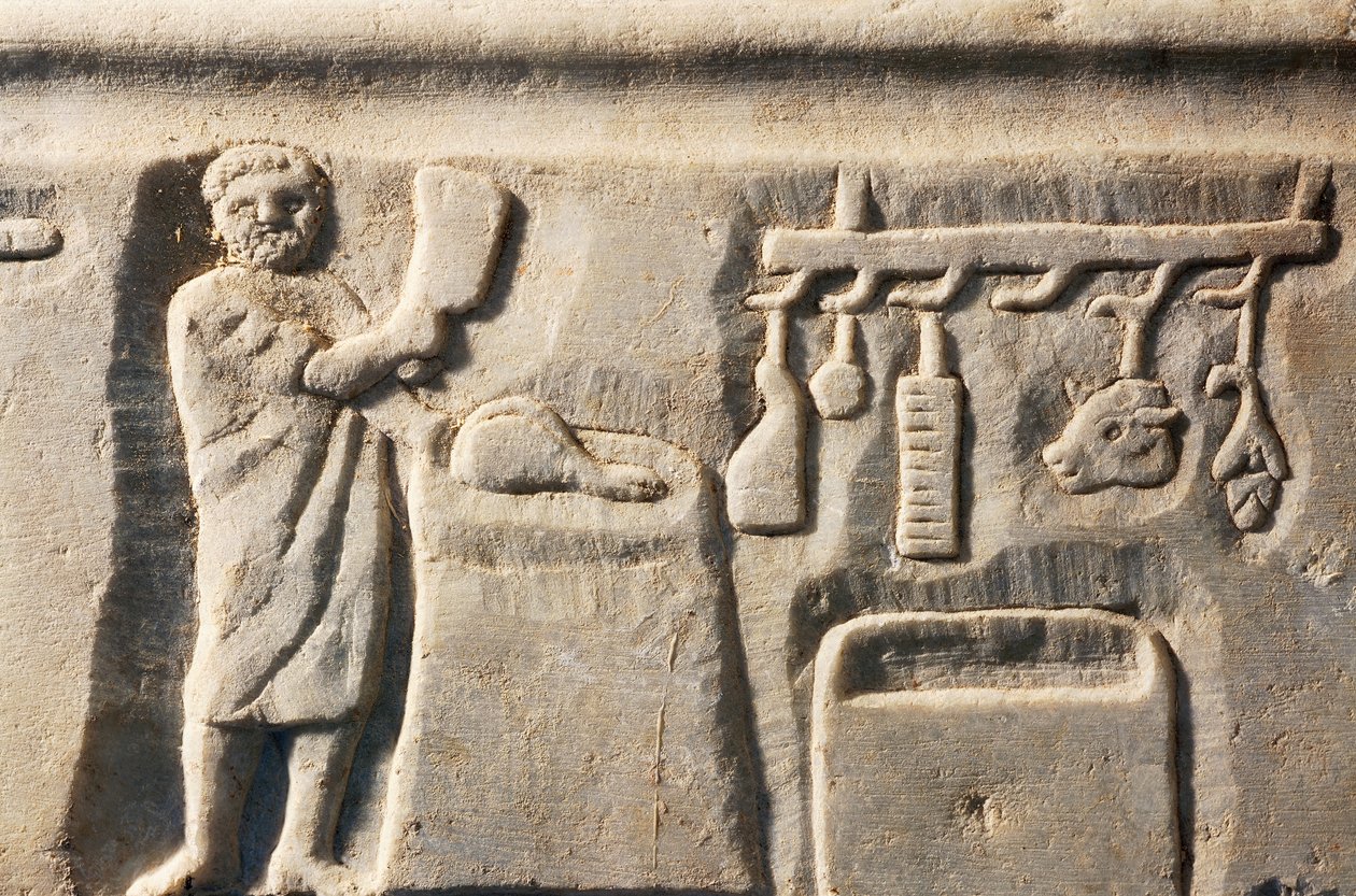 Slaktare, basrelief, romersk civilisation av Roman
