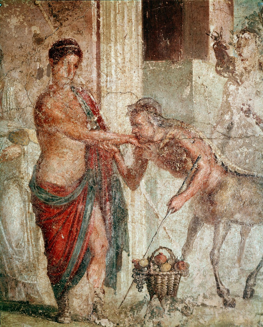 Kentaur under Pelops och Hippodamias bröllop (fresk av Roman