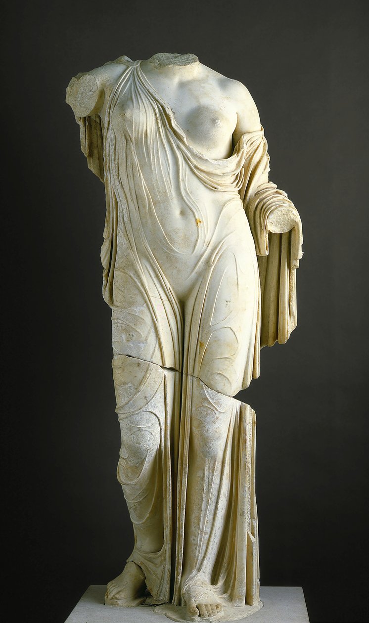 Kopia av Afrodites torso, Venus Genetrix-typ (marmor) av Roman