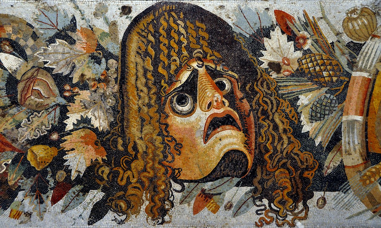 Detalj av en mosaikfris av Roman