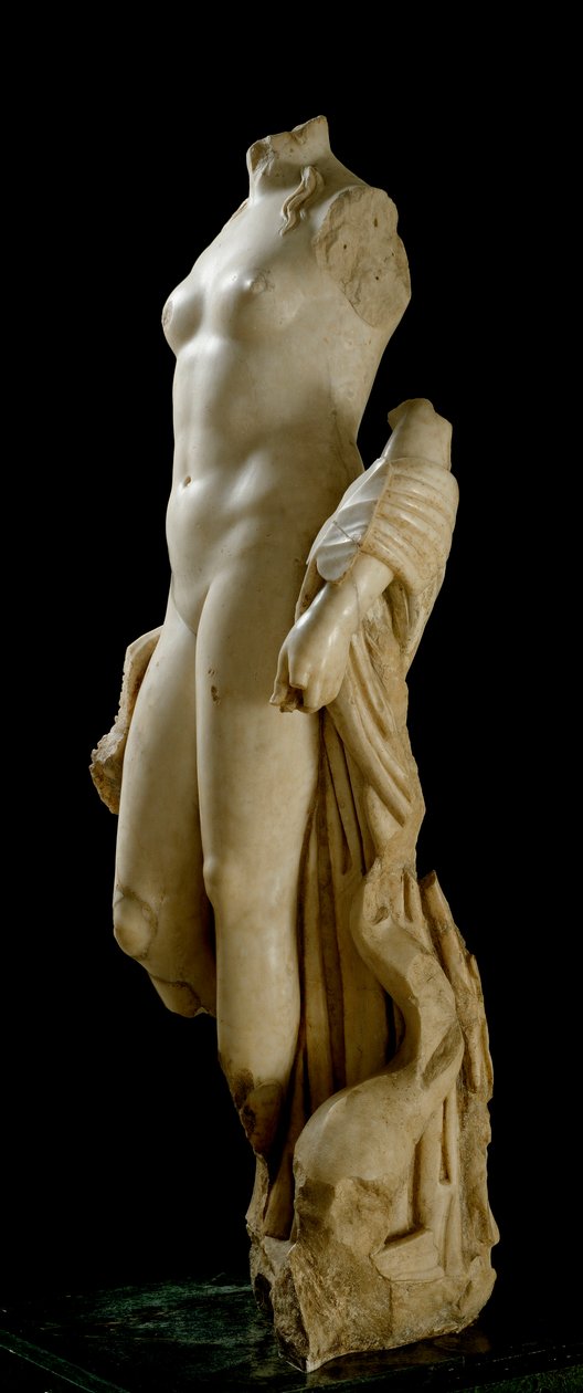 Diana, 2:a århundradet (marmorskulptur) av Roman