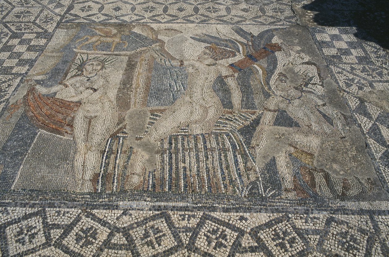 Diana och Actaeon, från golvet i 