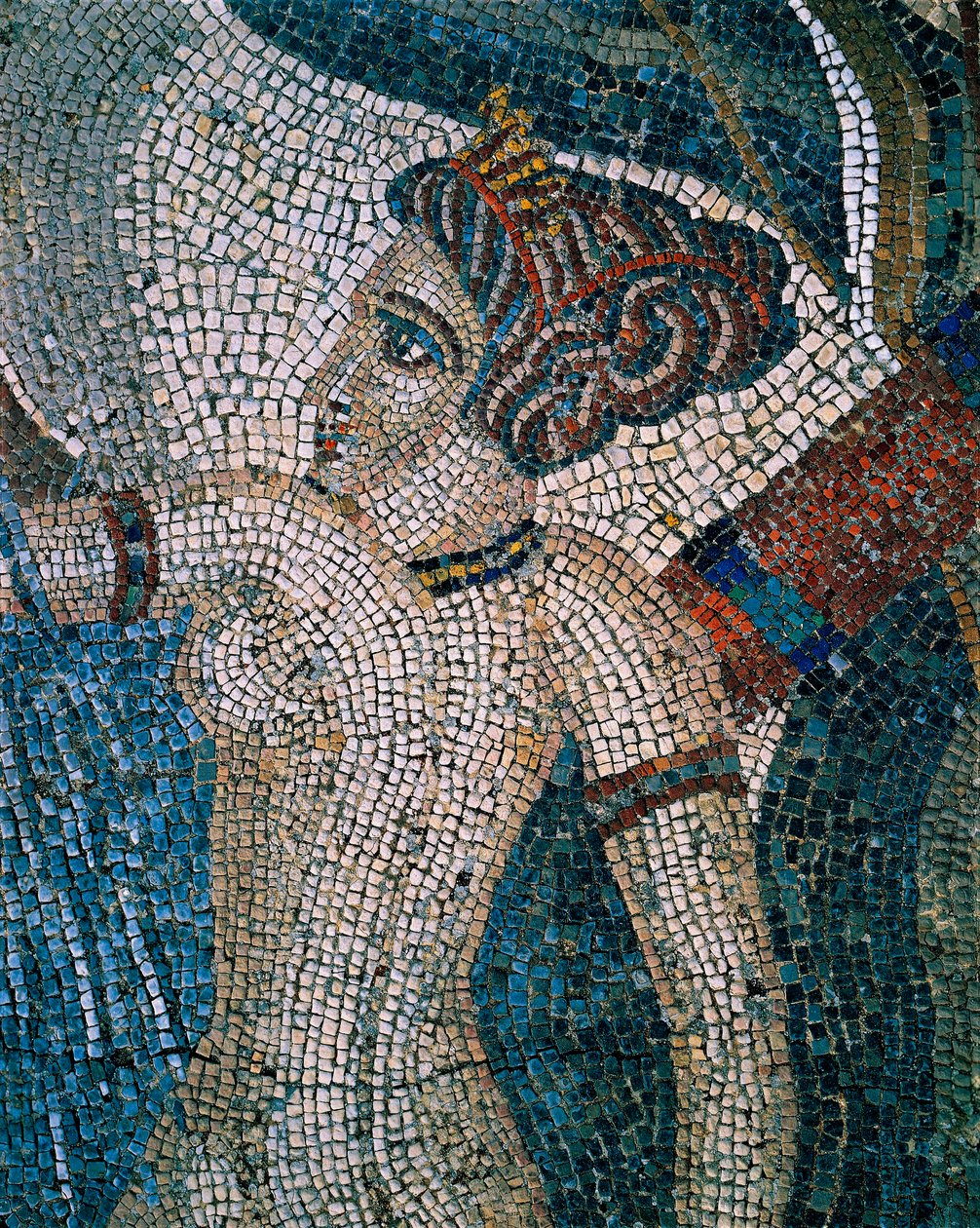 Diana badar, 2:a-3:e århundradet (mosaik) av Roman