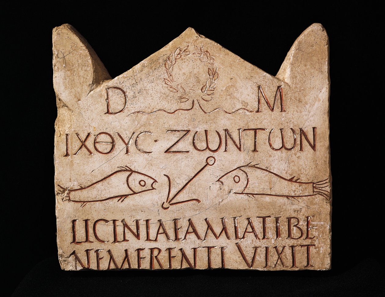 Licinia Amias begravningsstele (marmor) av Roman