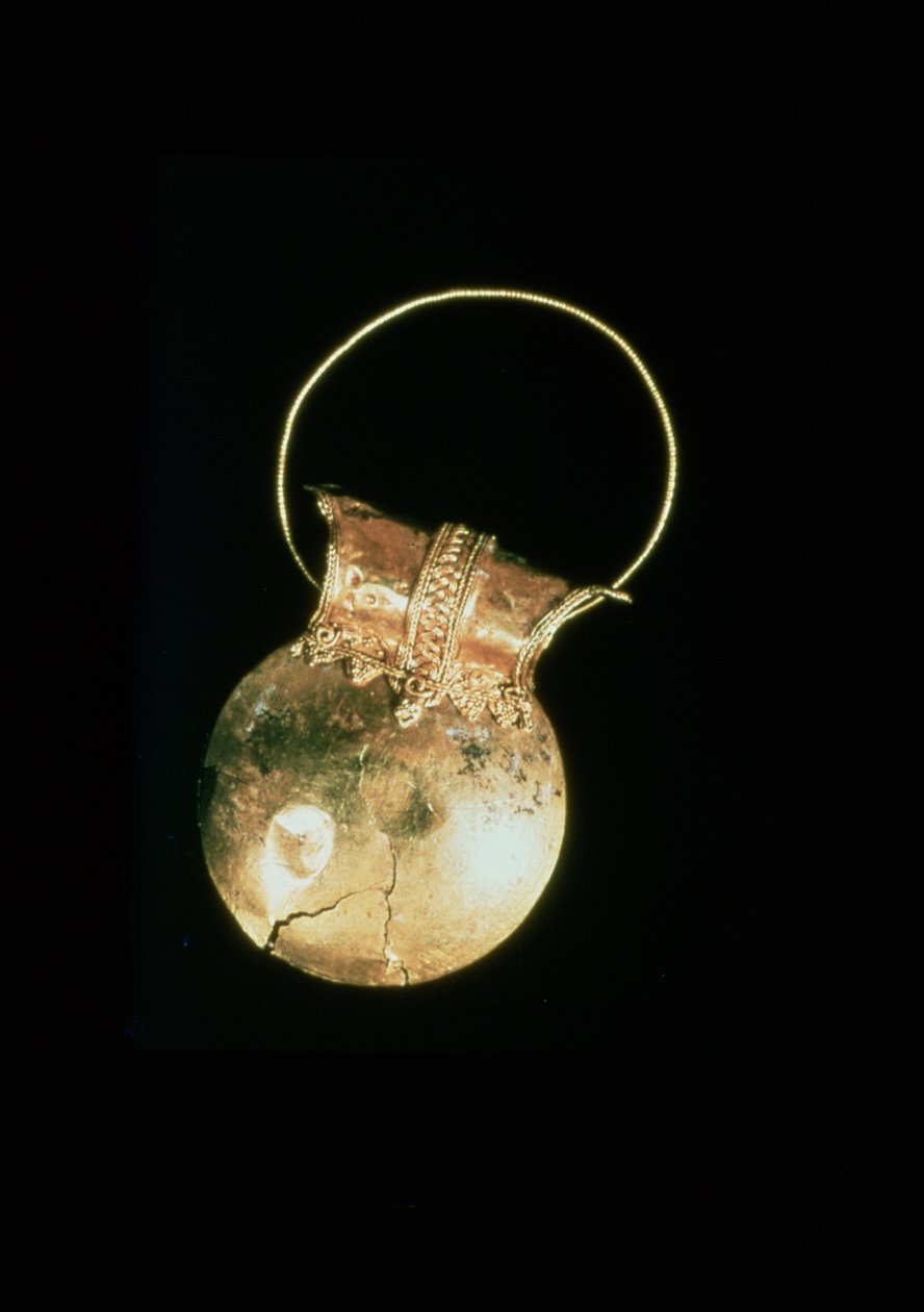 Guldbulla från House of the Menander, Pompeji, 79AD (guld) av Roman