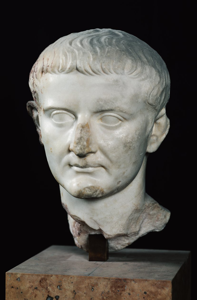 Chef för Tiberius (c.42 f.Kr.-37 e.Kr.) (marmor) av Roman