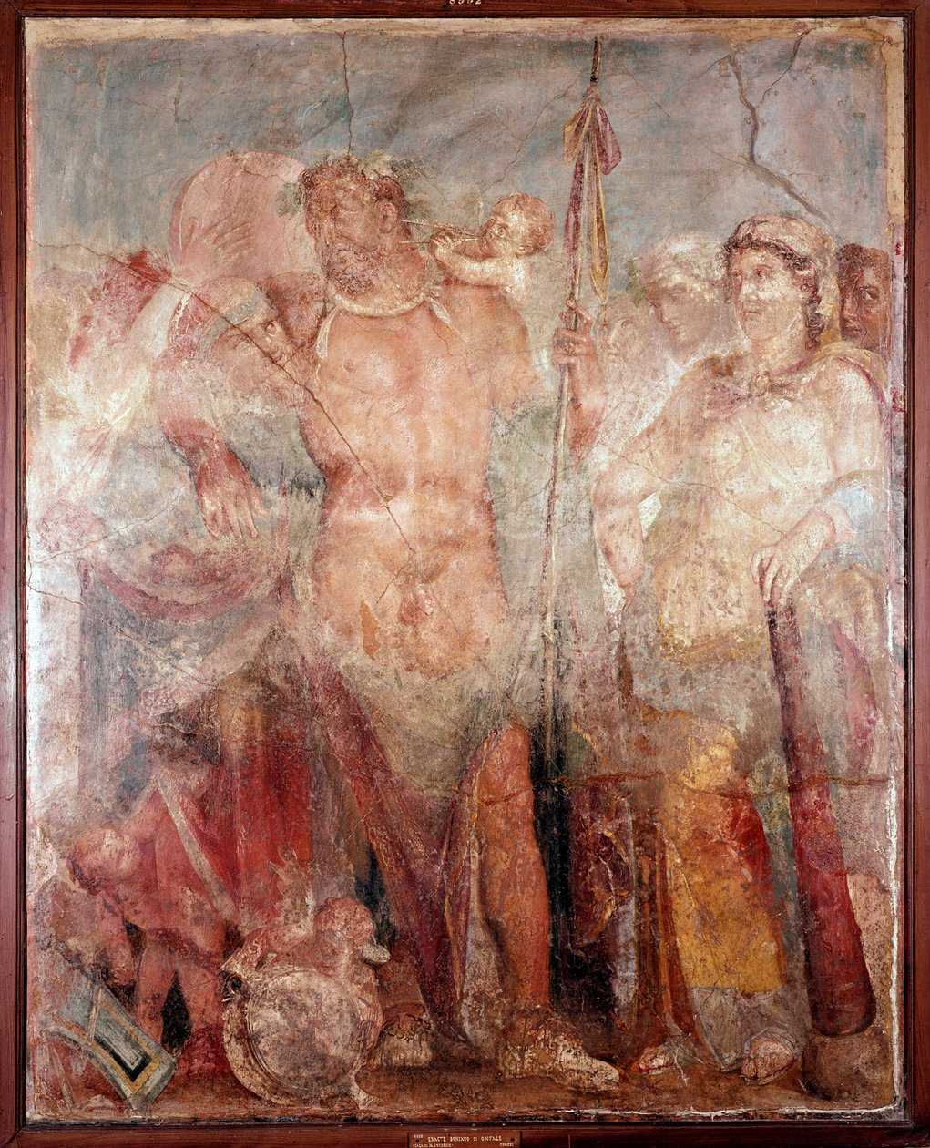Herkules slav av drottning Omphale (fresk, 54-79 e.Kr.) av Roman