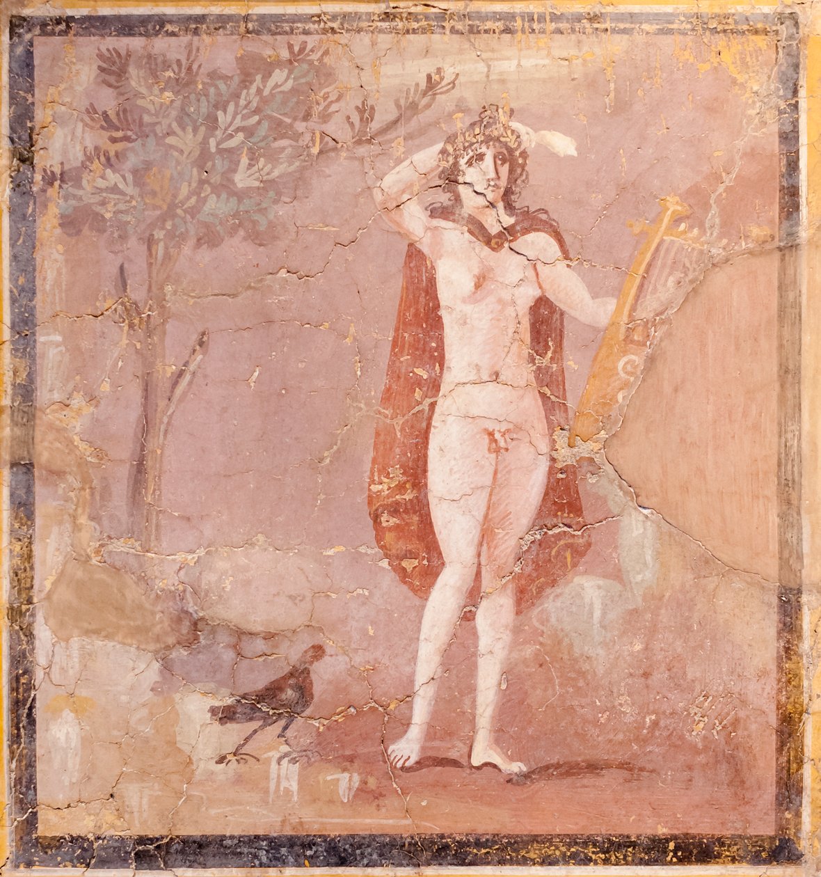 Hermafroditus, fragment (fresk) av Roman