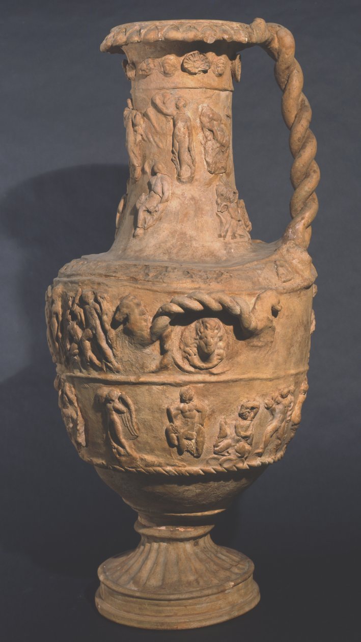 Hydra dekorerad med relief, Falierii (lera) av Roman