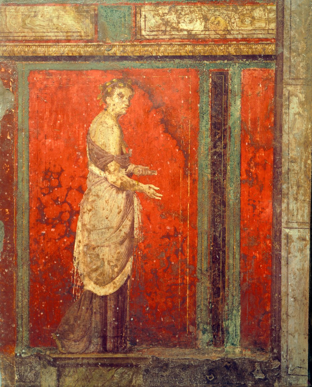 Initiationsriter av Dionysos-kulten, fresk från Villa Dei Misteri av Roman
