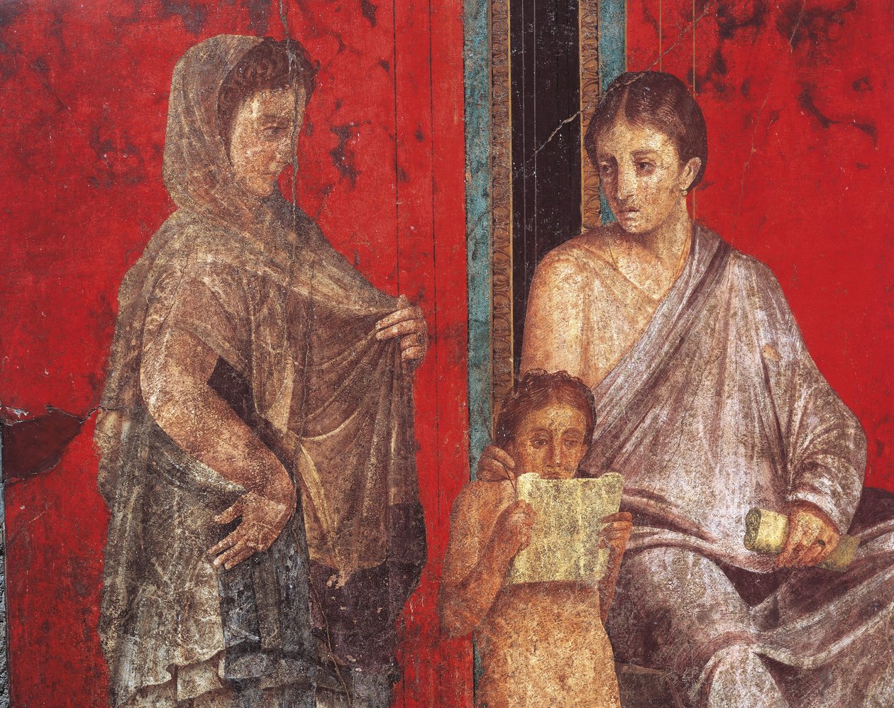 Initiationsriter av Dionysos-kulten, fresk från Villa Dei Misteri av Roman