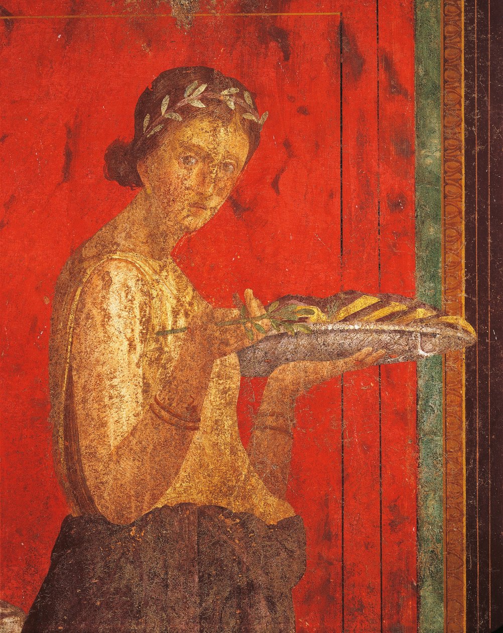 Initiationsriter av Dionysos-kulten, fresk från Villa Dei Misteri av Roman