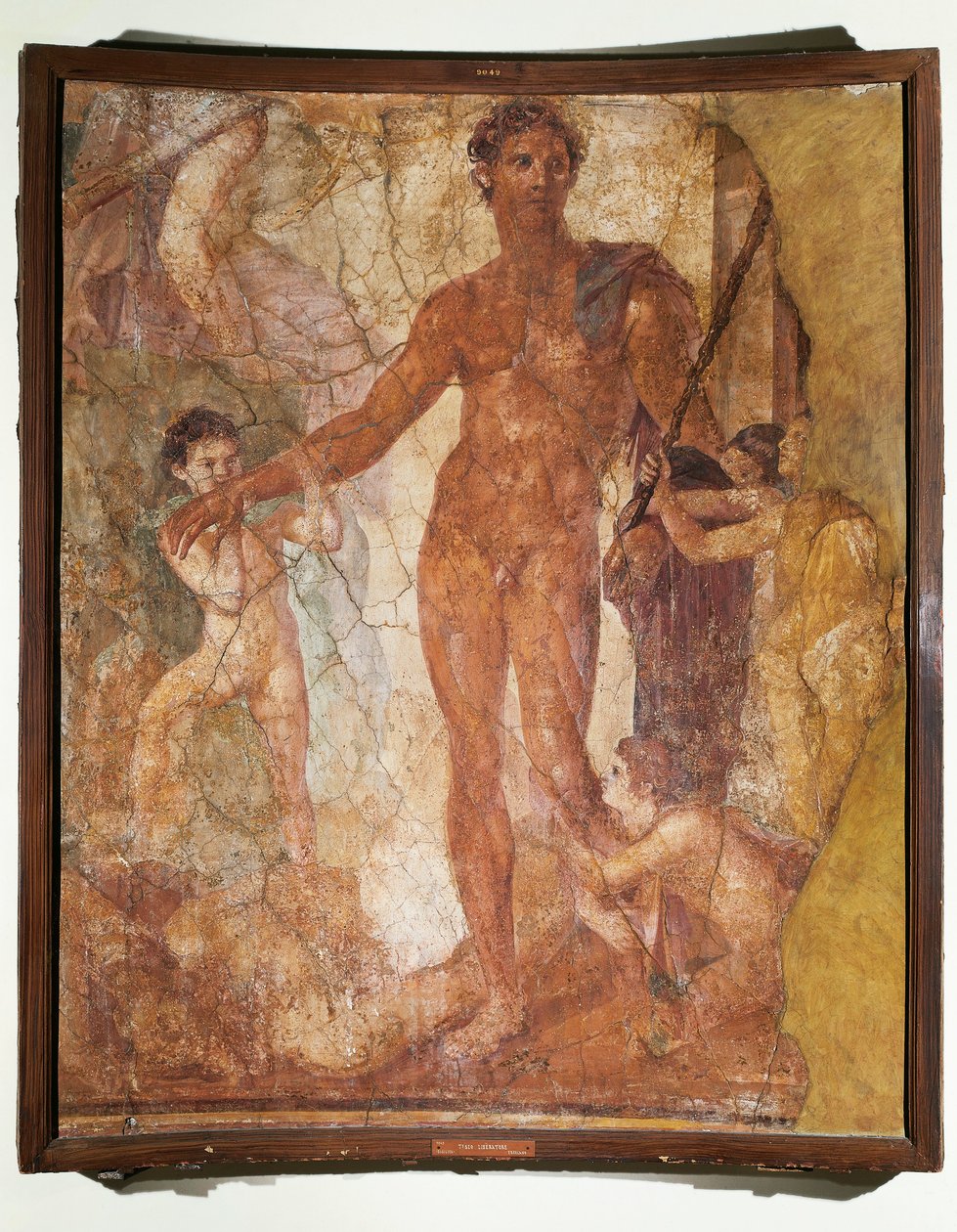 Italien, Kampanien, Ercolano-basilikan, Theseus som dödar Minotauren (fresk) av Roman