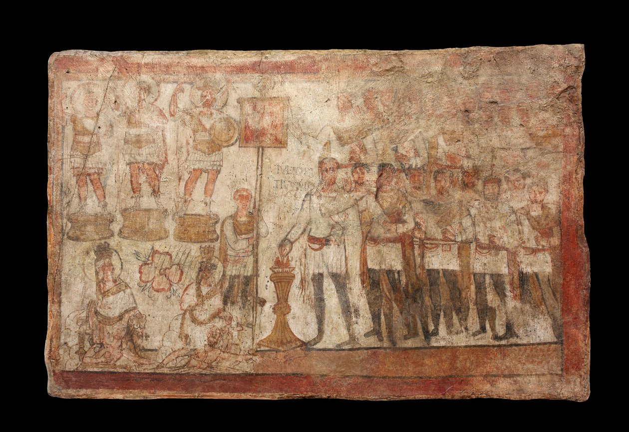 Julius Terentius Performing a Sacrifice, A.D. 239 (måla på gips) av Roman