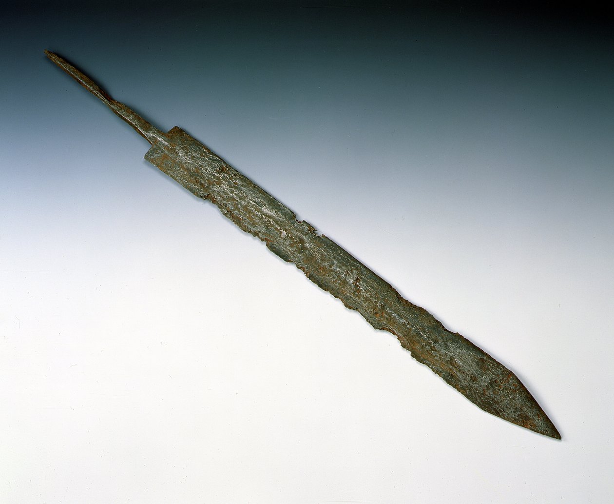 Legionärt svärd av gladius, från den romerska platsen i Newstead, Melrose, AD 80-100 (brons) av Roman