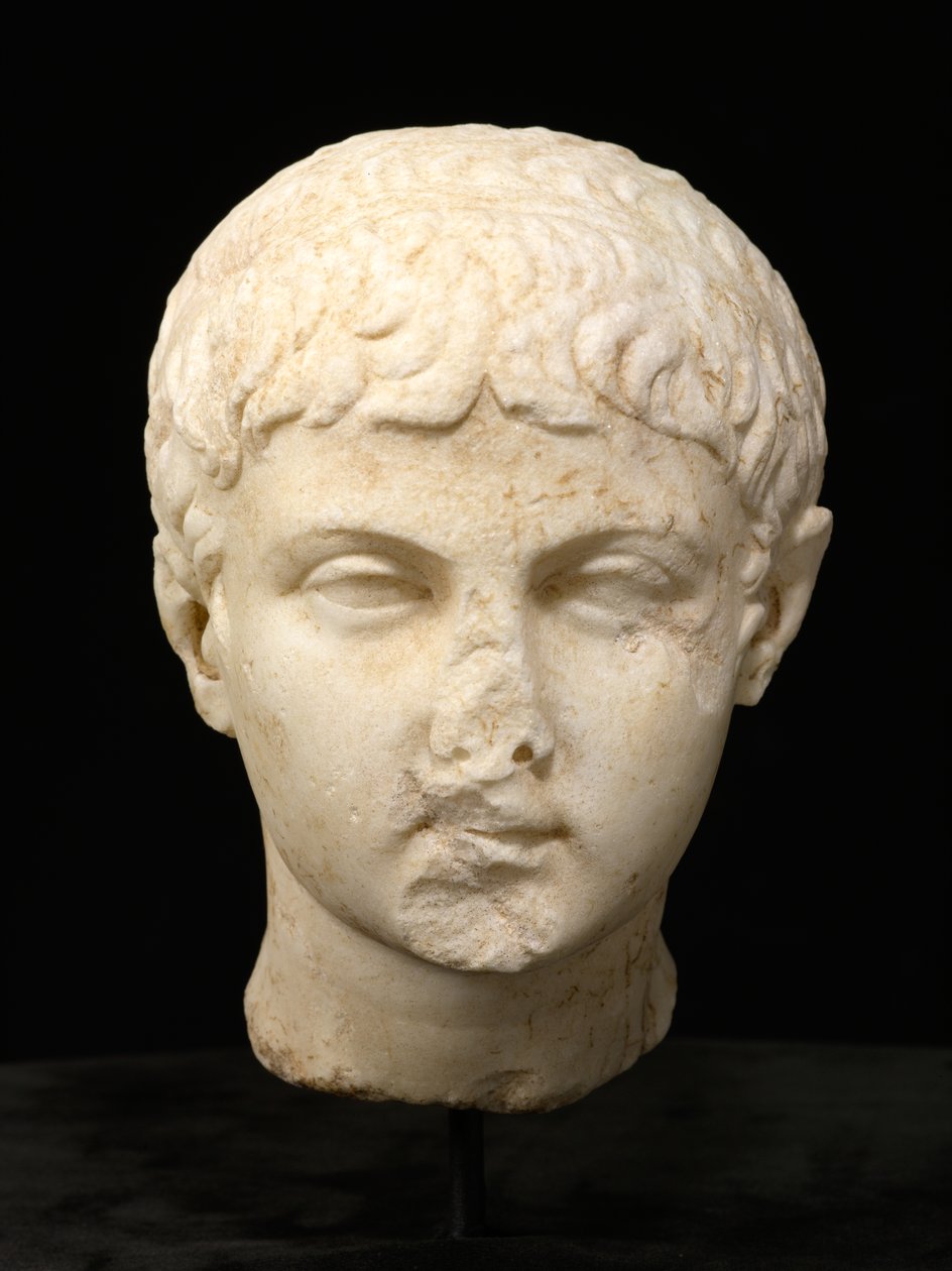Lucius Caesar, sent 1:a århundradet (marmor) av Roman