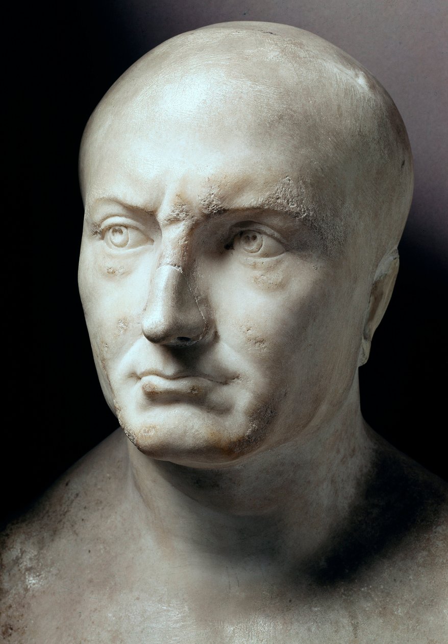 Marmorhuvud för Publius Cornelius Scipio Africanus, romersk statsman (235-183 f.Kr.) - Rom, Capitolinimuseet - Marmorhuvud för Publius Cornelius Scipio Africanus, romersk statsman (235-183 f.Kr.) - Rom, Capitolinimuseet Great), general och av Roman