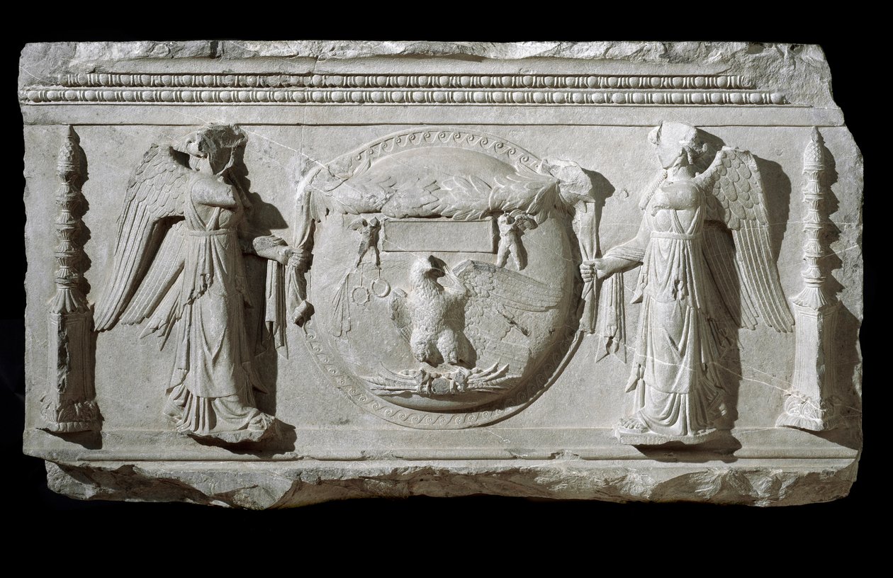 Marmorrelieffragment från Plaza de la Consolazione i Rom av Roman