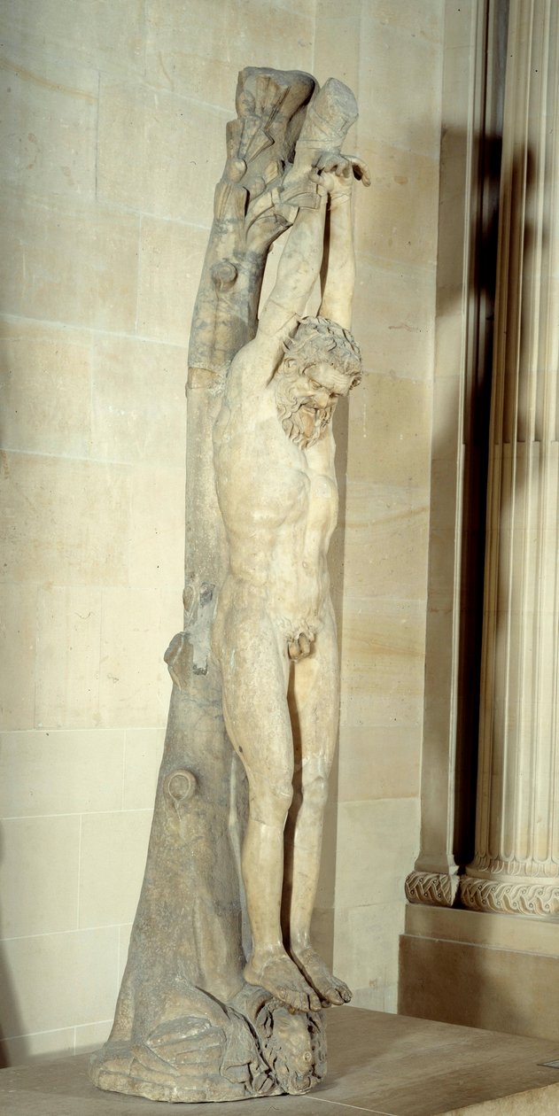 Marsyas plåga hänger från en tallstam. Marmorskulptur från slutet av 3:e-början av 200-talet f.Kr. Sön 2,5 m Paris, Louvren av Roman