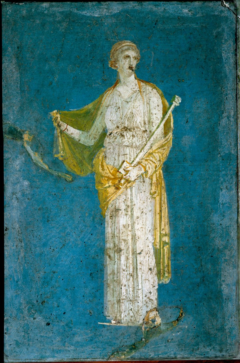 Medea - romersk fresk (1:a cent. f.Kr.-1:a cent. e.Kr.) från Stabia, Italien - Romersk konst: Medee - romersk fresk från platsen för Castellammare di Stabia nära Neapel av Roman
