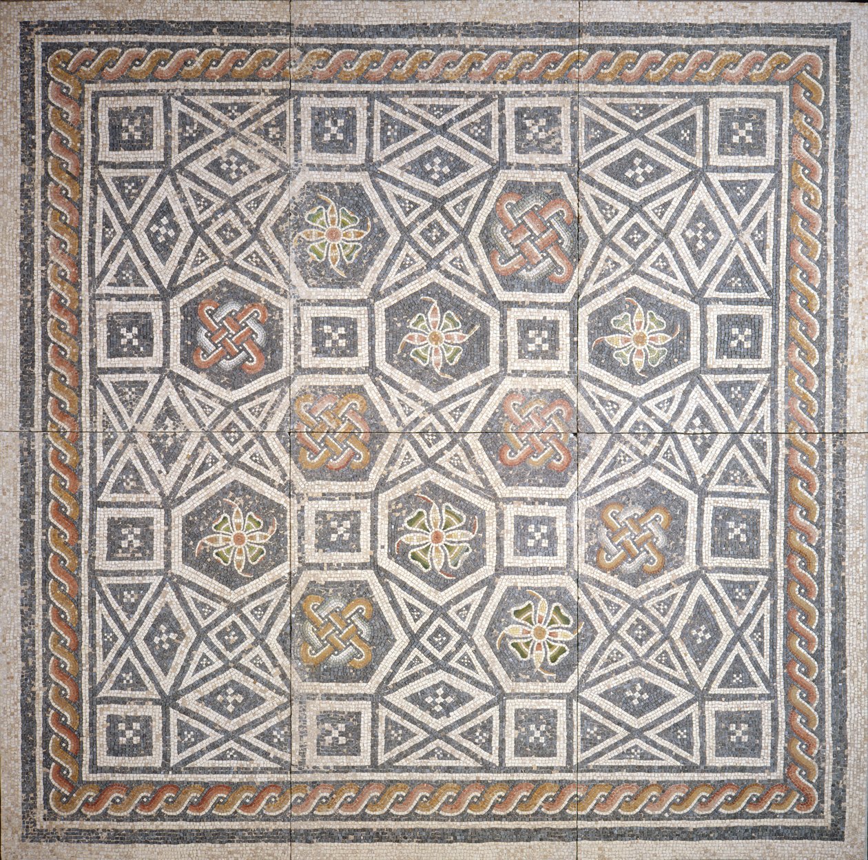 Mosaik, 2:a århundradet (marmor och glas) av Roman
