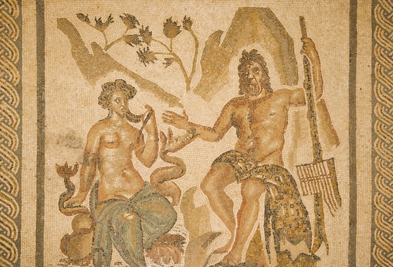 Mosaik av Polyfemus och Galatea, från Mosaikhallen i de kristna kungarnas Alcazar (mosaik) av Roman