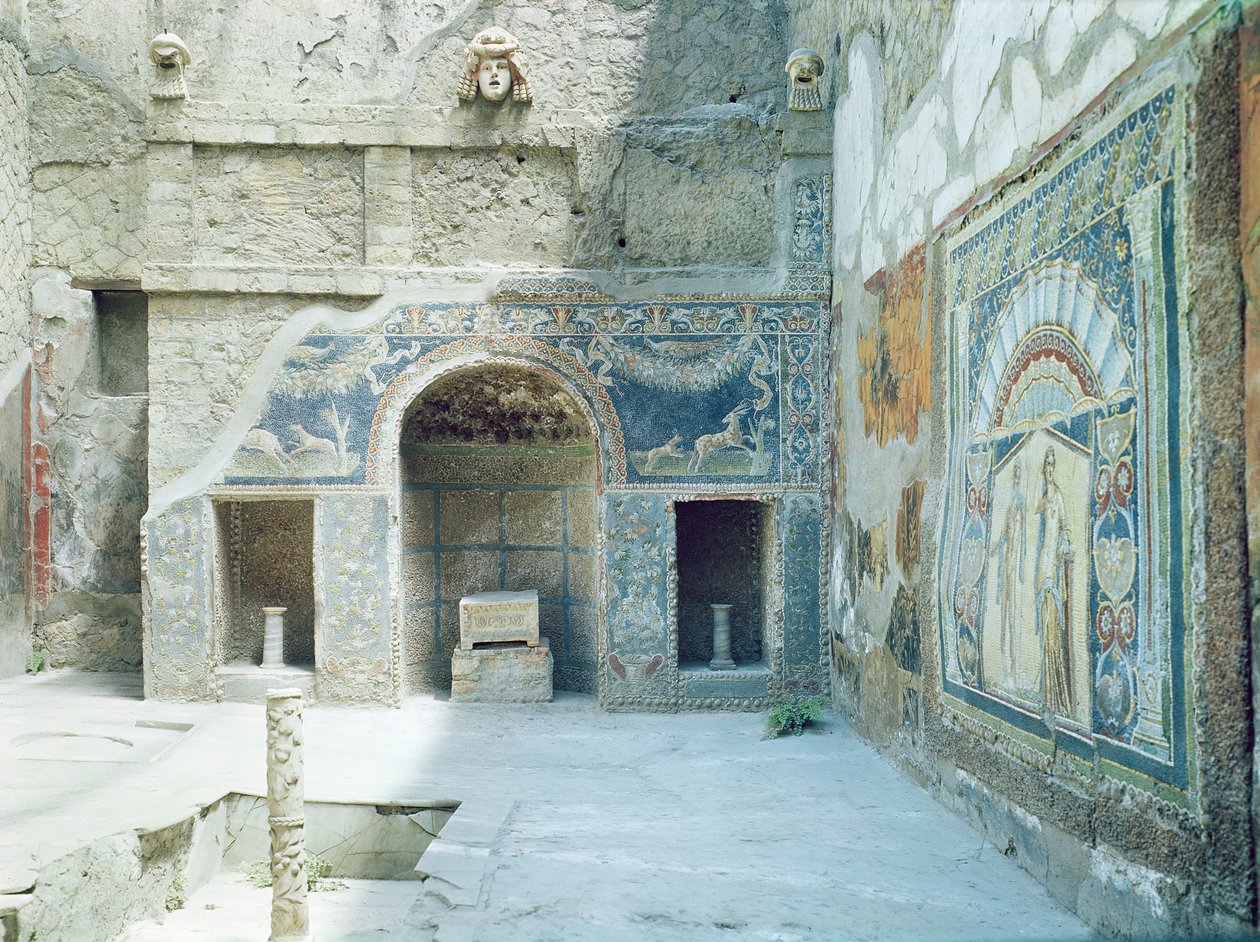 Frilufts triclinium av huset av Neptunus och amfitrit av Roman