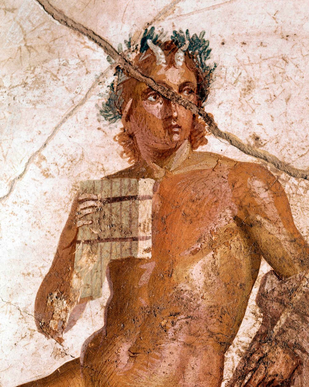 Panmusiker, bland nymferna (fresk av Roman