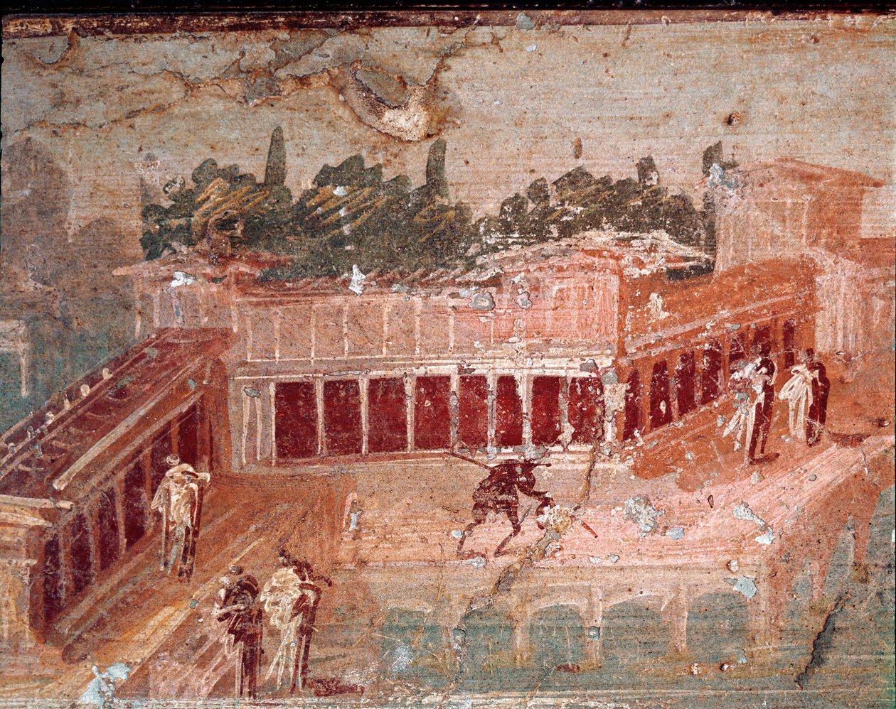 Panmusiker, bland nymferna, detalj (fresk av Roman