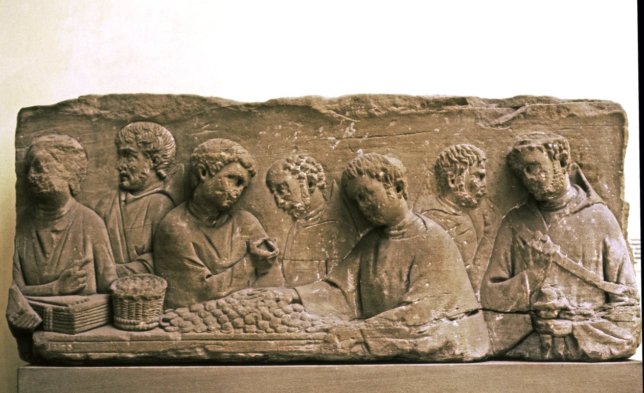 ROMA Historia: Betalning till entreprenörer för anbudsarbete, slutet av 200-talet (sandsten) av Roman