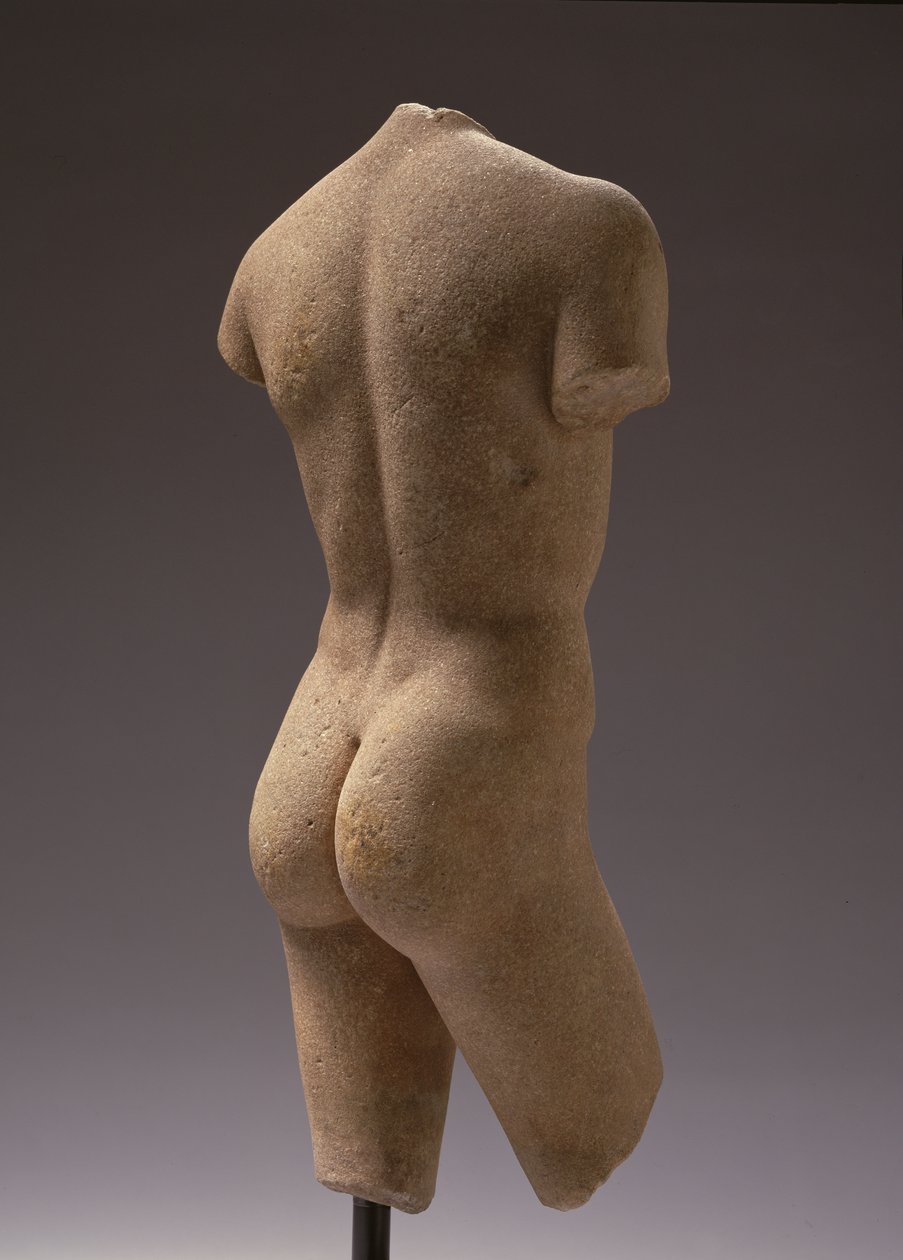 Bakifrån av en naken ungdom (marmor) (se även 158546) av Roman