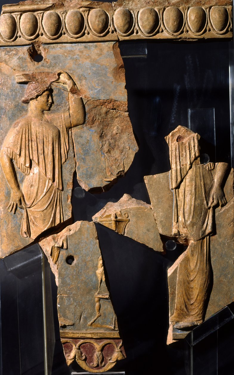 Relief från området kring Apollontemplet, Palatinska kullen, Rom (terrakotta) av Roman