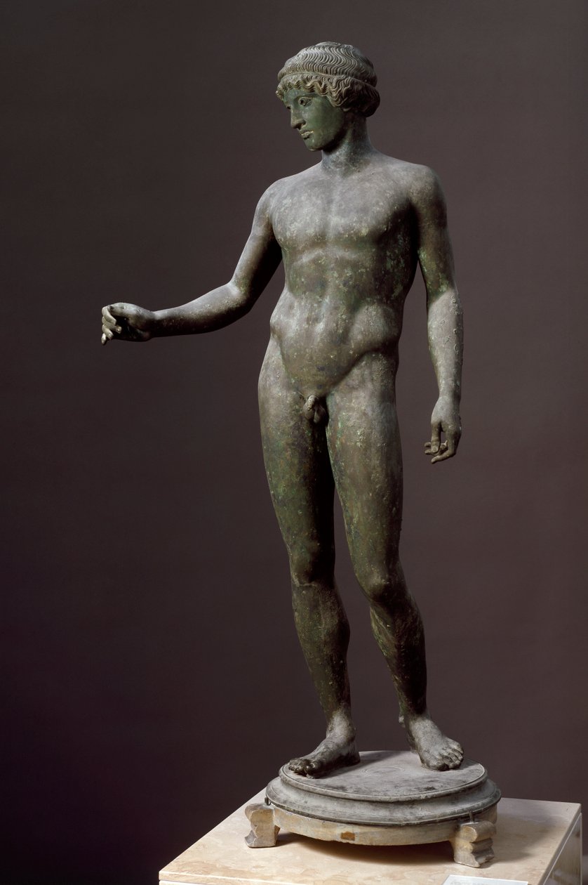 Romersk konst: "" Efebe"" Bronsskulptur efter ett grekiskt original, från Pompei av Roman