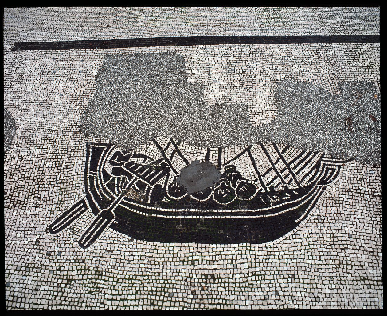 Romersk konst: "Ship" Mosaic of the Seafarers Corporation, Place des Corporations av Roman