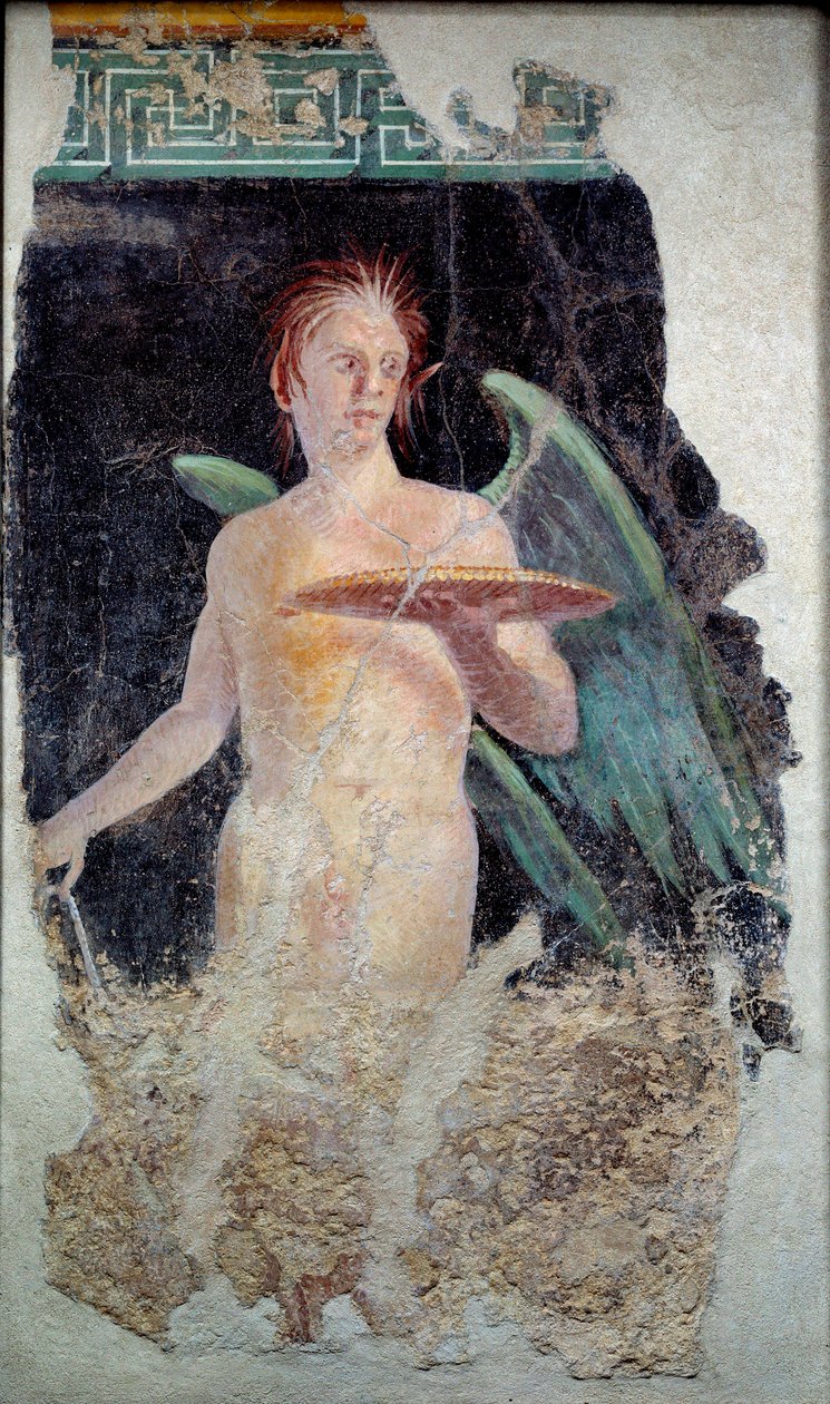 Romersk konst: fresk av andeflygeln från Pompei - Slutet av 1:a århundradet f.Kr. - Paris, Louvren av Roman
