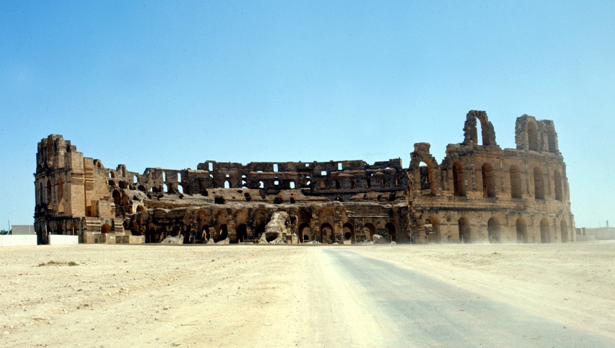 Romerska Colosseum i El-Djem, Tunisien. av Roman