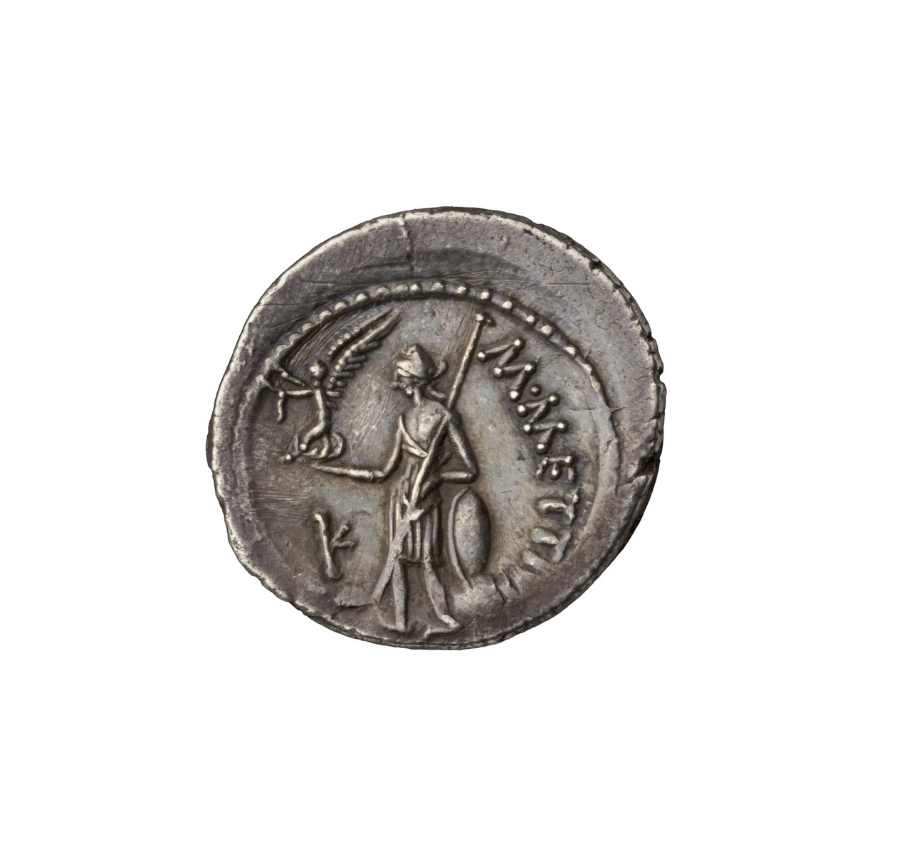Romerskt republikanskt mynt från Rom, 44 f.Kr. (silver) av Roman