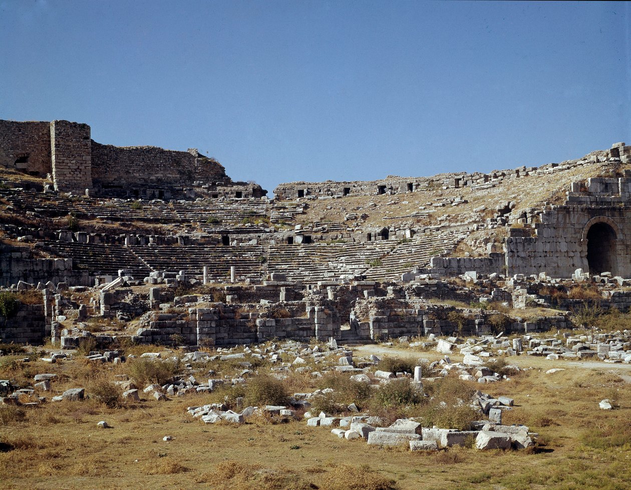 Romersk konst, hellenistisk period: Miletos teater. 2:a århundradet. Kalkon av Roman