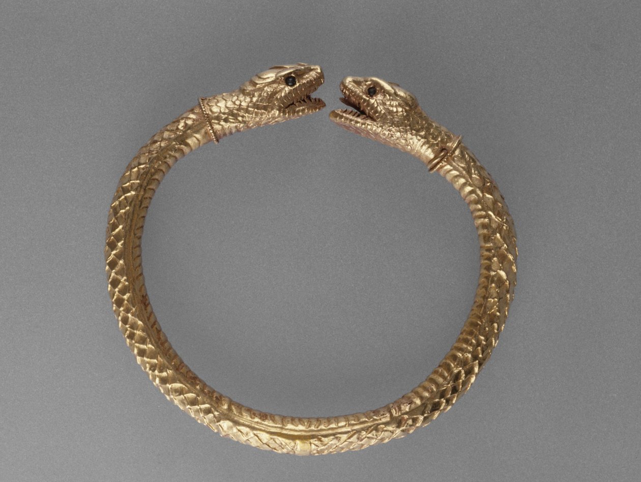 Serpent Armband, AD 1-100 (guld med gröna glasögon) av Roman
