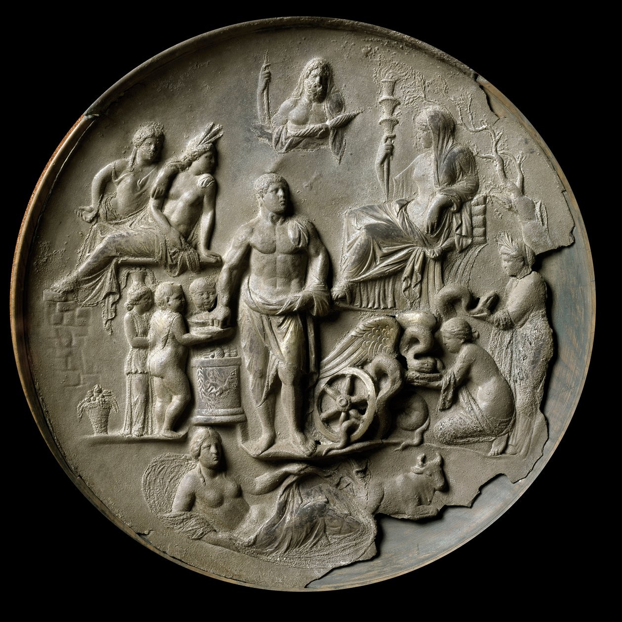 Silver patera av Aquileia med en allegori om fertilitet av Roman