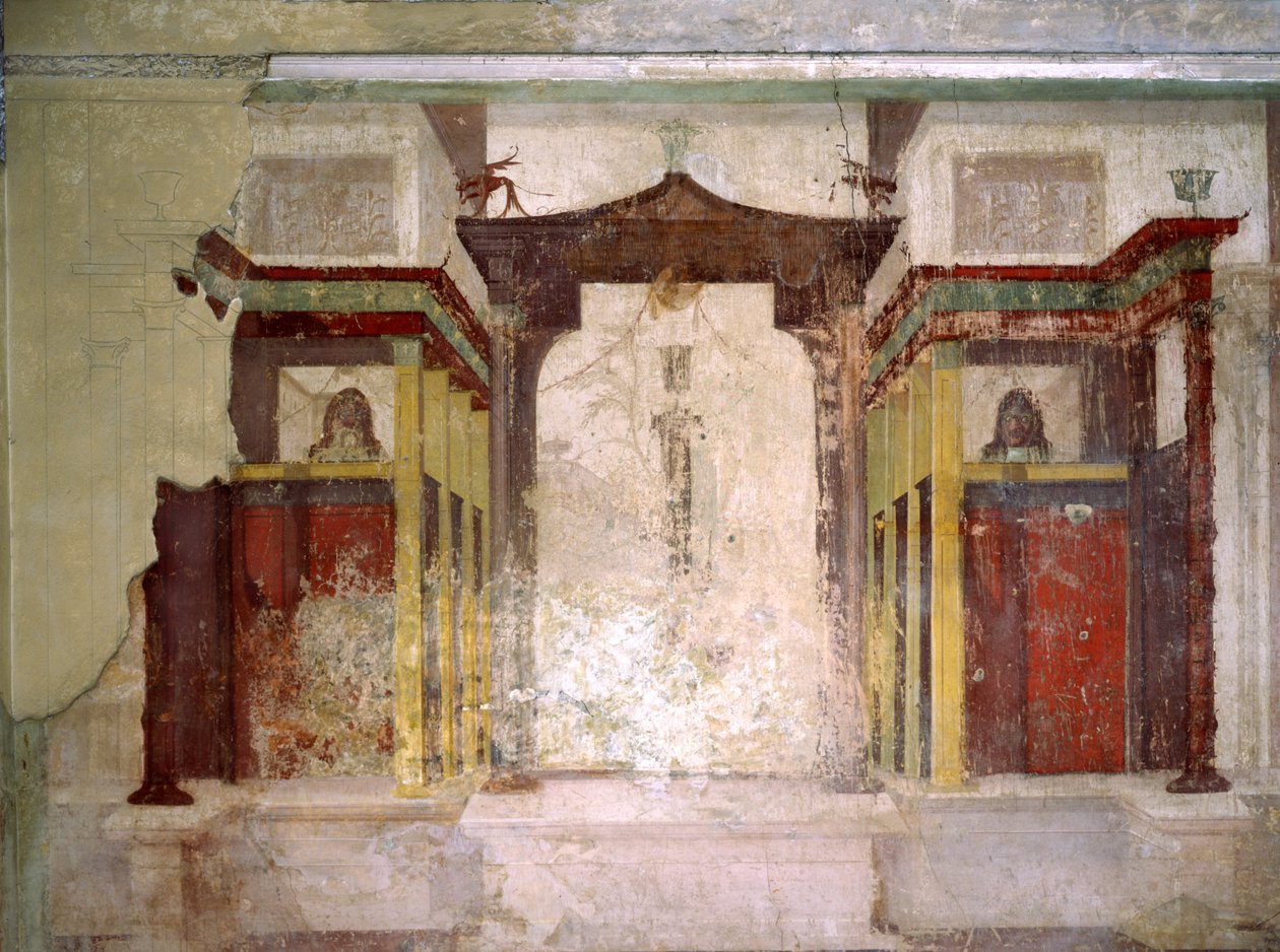 Södra väggen i maskernas rum, Augustus